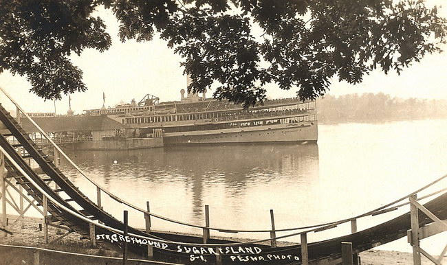 Sugar Island Park - Sugar Island Mi Steamer Greyhound 1922